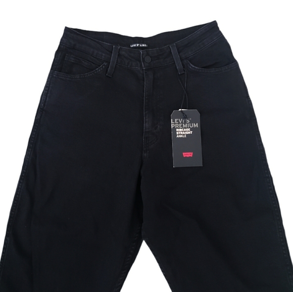 Levi's Ribcage Line 8 Premium Straight Ankle Jeans - Picture 15 of 15